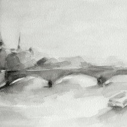 Bridge On The Seine With Eiffel Tower - Fine Art Prints