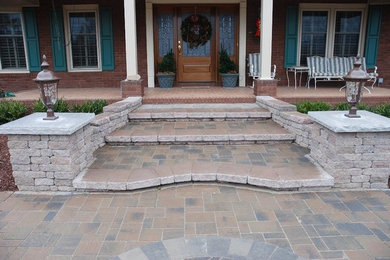 Photo of a large front yard brick garden path in Other.