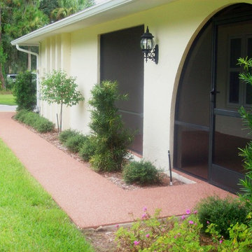 Rubber safety surface front entry