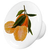 Oranges With Leaves Ceramic Cabinet Drawer Knob