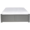AFI Concord Full Solid Wood Platform Bed with Twin Trundle in Gray