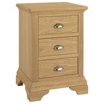 Bentley Designs - Hampstead Oak 3-Drawer Bedside Table - Hampstead Oak 3 Drawer Bedside Table offers elegance and practicality for any home. Creating a truly stunning look, this range is guaranteed to give a lasting appeal.