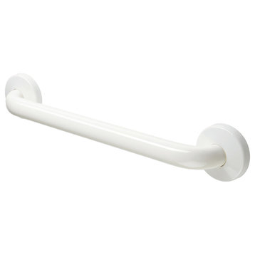 Coated Grab Bar With Safety Grip, ADA - 1 1/4" Dia, White, 16"