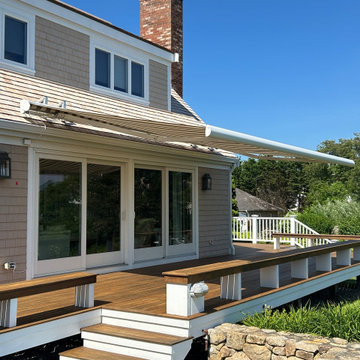 Retractable Deck Awning with Motor and Sunbrella Fabric