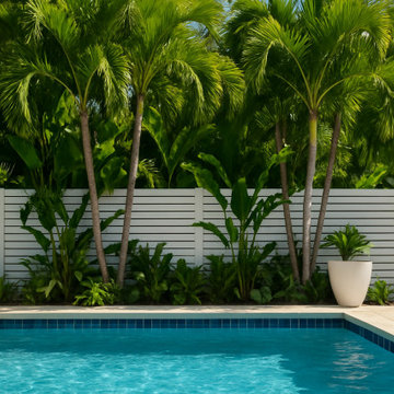 White vinyl fence