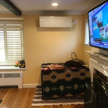 Natick - New Mitsubishi Ducless Mini Split Heat Pump Installation