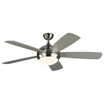 Monte Carlo Discus Classic Smart 52" LED Ceiling Fan Brushed Steel