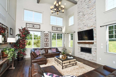 Inspiration for a craftsman living room remodel in Philadelphia