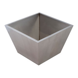 Stainless Steel Planters - seamless - Outdoor Pots And Planters