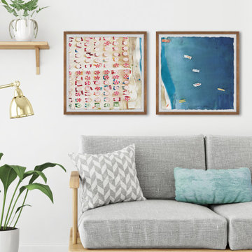 Packed Beach III Diptych