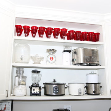 Appliance Storage Niche with Custom Shelving for Kitchen Essentials