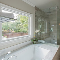 Bianco Levantina marble bathroom - Vanity Tops And Side Splashes