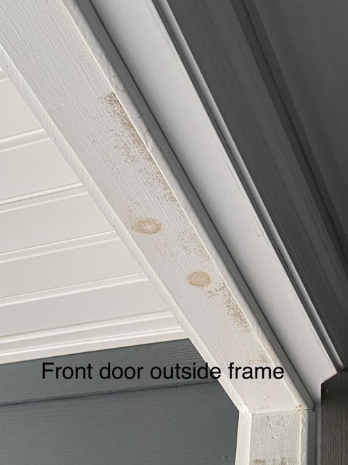 Paint discoloration around front and rear door trim