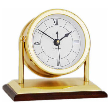 Chelsea Chatham Clock in Brass