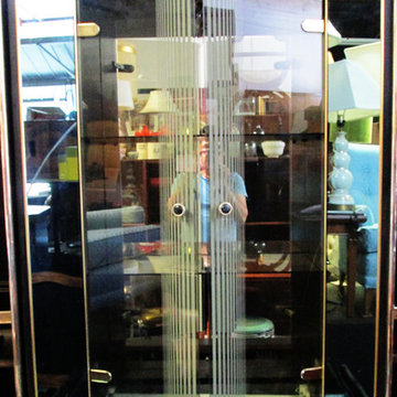 Mid Century Modern " Grand Master" Entertainment Bar Mivox Stereo Glass Curio Hu