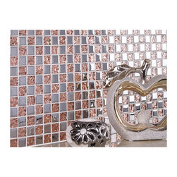 Glass mosaic sheets silver tiles glossy kitchen backsplash tile bathroom - Mosaic Tile