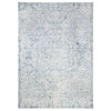 Novato Patterned Flatweave Area Rug, Blue and White, 5'x8'