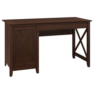 Classic Desk, Drawer With Flip Down Front & X-Shaped Accents, Bing Cherry