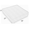 Sorra Home Harborside Outdoor Deep Seating Cushion, White, 29x27x5, Cushion Only