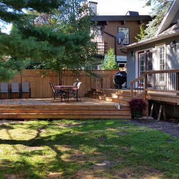Large 2 level angled Seinna Pressure Treated Deck