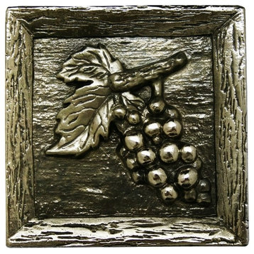 Grapes Tile, Set of 12, Silver