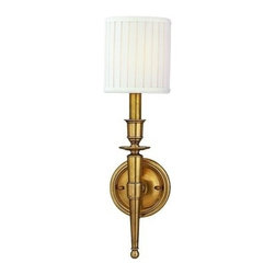 Hudson Valley - Aged Brass 1-Light Wall Sconce - Wall Sconces