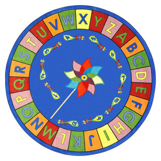 Kid Essentials - Early Childhood Alphabet Pinwheel, 7'7 Round ...