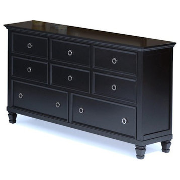 New Classic Tamarack 8-Drawer Dresser, Black