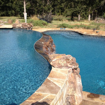 Side view of negative edge from upper to lower pool