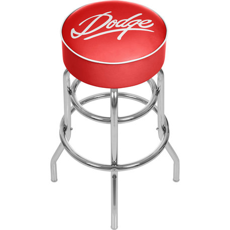 Dodge Padded Swivel Bar Stool, Signature