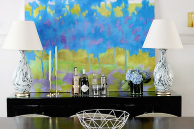 Example of a transitional dining room design in DC Metro