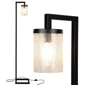 VENETIO Floor lamp for living Room Works with Alexa & Google, White Linen  Lamp Shade LED Bright Tall Standing S…