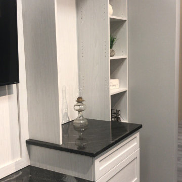 Custom White and Black Entertainment Center Transformation