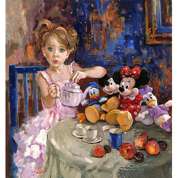 Disney Fine Art Would You Like Some Tea by Irene Sheri, Gallery Wrapped Giclee