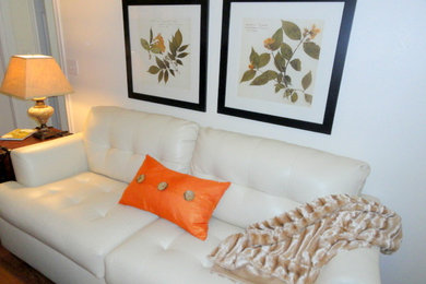 Small transitional living room photo in Dallas