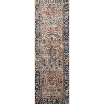 Chris Loves Julia x Loloi Jules Terracotta/Multi 2'-6" x 12'-0" Area Rug