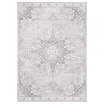 Safavieh Brentwood Collection BNT802 Rug, Grey/Ivory, 4'x6'