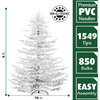 9' Arctic Pine Artificial Christmas Tree, Multi-Color Led String Lights