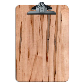 9.5"x13.5" Solid Wood Clipboard, American Ambrosia, Butterfly Clip