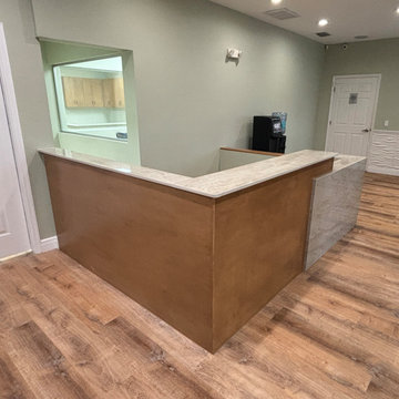 Real Wood Commercial Custom Cabinets and Workstations