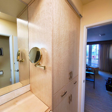 Custom Birdseye Maple Cabinets in Long Beach, CA
