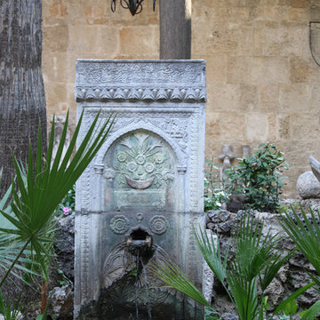 Exterior water Fountains for Pools and Walls, Mediterranean Style