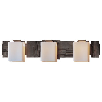 Hubbardton Forge 207843-1015 Impressions 3 Light Sconce in Natural Iron