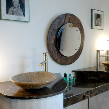 His and Hers W/ Custom Weaved Basket Sinks
