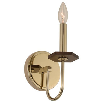 Lassen 5x12in 1 Lt Transitional Sconce by Kalco