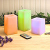 Battery Operated Wax LED Multi Function Candles - Set of 3