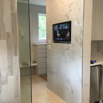 Master Bathroom Marble TV Mount