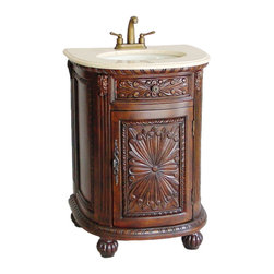 Adelina 24 inch Decorative Petite Vintage Bathroom Vanity - Bathroom Vanities And Sink Consoles