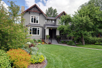 Inspiration for a timeless exterior home remodel in Calgary