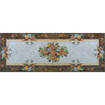 Mozaico - Antique Blossoms Medallion, Rhode, 39"x102" - Add a chic and stylish accent to your favorite space with the Rhode antique rose medallion. Evoking the delicate beauty of an elaborate needlepoint artwork this showpiece design will add value and beauty to your home.